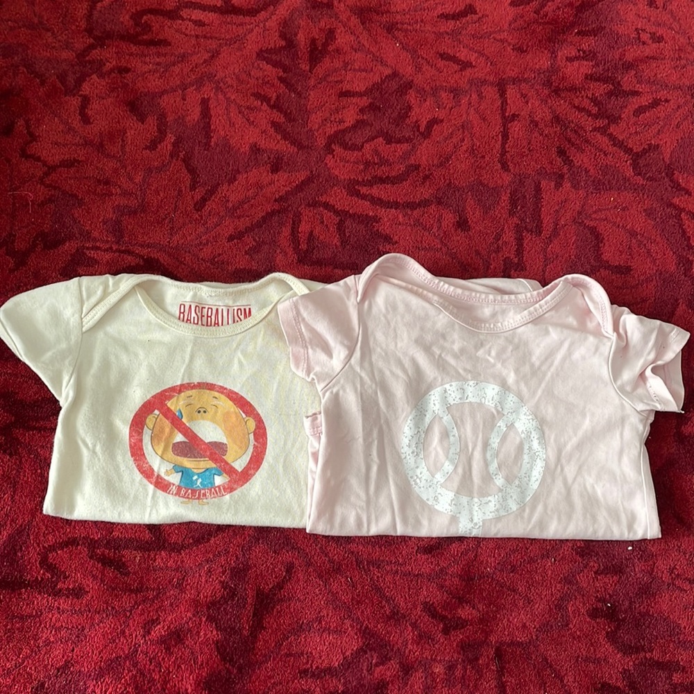 Bundle of 2 baseballism onesies